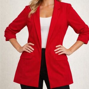 INC International Concepts Red Longline Blazer